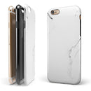 Gray 319 Textured Marble iPhone 6/6s or 6/6s Plus 2-Piece Hybrid INK-Fuzed Case
