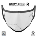 Gray 319 Textured Marble - Made in USA Mouth Cover Unisex Anti-Dust Cotton Blend Reusable & Washable Face Mask with Adjustable Sizing for Adult or Child