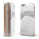 Gray 47 Textured Marble iPhone 6/6s or 6/6s Plus 2-Piece Hybrid INK-Fuzed Case