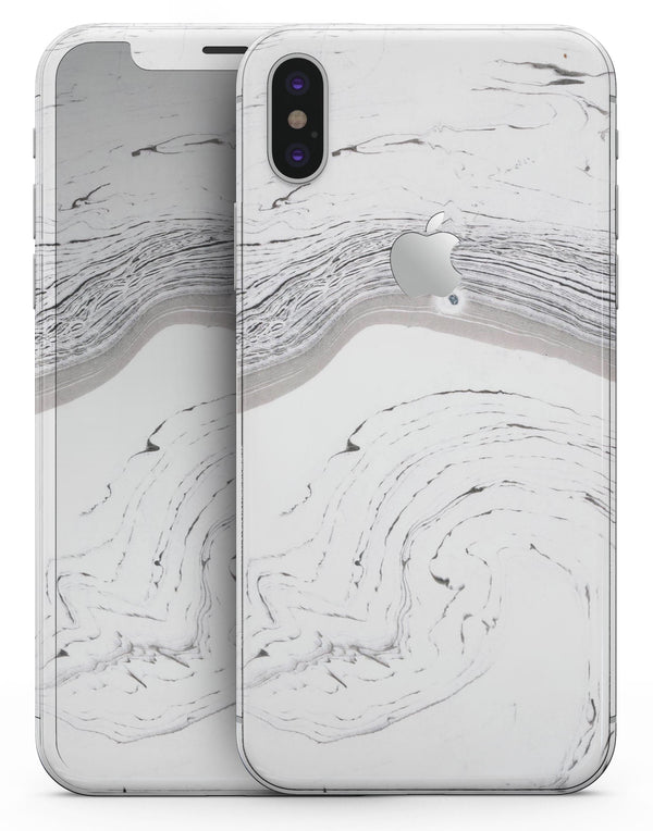 Gray 47 Textured Marble - iPhone X Skin-Kit