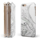 Gray 50 Textured Marble iPhone 6/6s or 6/6s Plus 2-Piece Hybrid INK-Fuzed Case