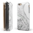 Gray 50 Textured Marble iPhone 6/6s or 6/6s Plus 2-Piece Hybrid INK-Fuzed Case