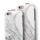 Gray 50 Textured Marble iPhone 6/6s or 6/6s Plus 2-Piece Hybrid INK-Fuzed Case