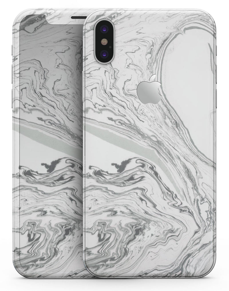 Gray 50 Textured Marble - iPhone X Skin-Kit