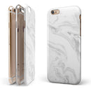 Gray 65 Textured Marble iPhone 6/6s or 6/6s Plus 2-Piece Hybrid INK-Fuzed Case