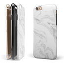 Gray 65 Textured Marble iPhone 6/6s or 6/6s Plus 2-Piece Hybrid INK-Fuzed Case