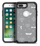Gray Doodles with Lightning - iPhone 7 Plus/8 Plus OtterBox Case & Skin Kits