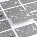 Gray Doodles with Lightning - Premium Protective Decal Skin-Kit for the Apple Credit Card