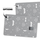 Gray Doodles with Lightning - Premium Protective Decal Skin-Kit for the Apple Credit Card