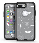Gray Doodles with Lightning - iPhone 7 Plus/8 Plus OtterBox Case & Skin Kits
