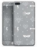 Gray Doodles with Lightning - Skin-kit for the iPhone 8 or 8 Plus