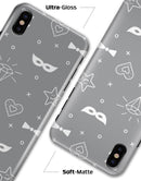 Gray Doodles with Lightning - iPhone X Clipit Case