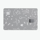 Gray Jester hat with Balloons - Premium Protective Decal Skin-Kit for the Apple Credit Card