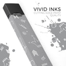 Gray Jester hat with Balloons - Premium Decal Protective Skin-Wrap Sticker compatible with the Juul Labs vaping device