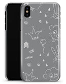 Gray Jester hat with Balloons - iPhone X Clipit Case