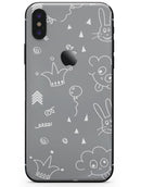 Gray Jester hat with Balloons - iPhone X Skin-Kit