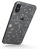 Gray Jester hat with Balloons - iPhone X Skin-Kit