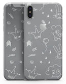Gray Jester hat with Balloons - iPhone X Skin-Kit