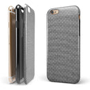 Gray Micro Dot Over Scratched Fabric iPhone 6/6s or 6/6s Plus 2-Piece Hybrid INK-Fuzed Case