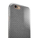Gray Micro Dot Over Scratched Fabric iPhone 6/6s or 6/6s Plus 2-Piece Hybrid INK-Fuzed Case