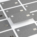 Gray Micro Dot Over Scratched Fabric - Premium Protective Decal Skin-Kit for the Apple Credit Card
