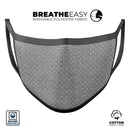 Gray Micro Dot Over Scratched Fabric - Made in USA Mouth Cover Unisex Anti-Dust Cotton Blend Reusable & Washable Face Mask with Adjustable Sizing for Adult or Child