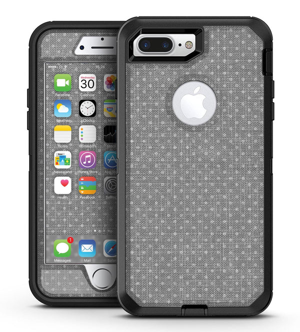 Gray Micro Dot Over Scratched Fabric - iPhone 7 Plus/8 Plus OtterBox Case & Skin Kits