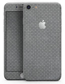 Gray Micro Dot Over Scratched Fabric - Skin-kit for the iPhone 8 or 8 Plus