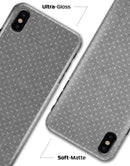 Gray Micro Dot Over Scratched Fabric - iPhone X Clipit Case
