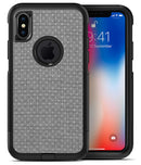 Gray Micro Dot Over Scratched Fabric - iPhone X OtterBox Case & Skin Kits