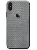 Gray Micro Dot Over Scratched Fabric - iPhone X Skin-Kit