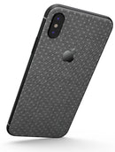 Gray Micro Dot Over Scratched Fabric - iPhone X Skin-Kit