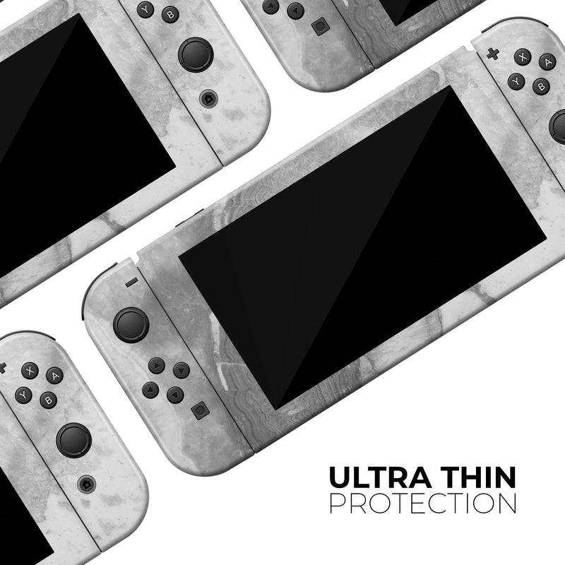 Gray Slate Marble V26 - Full Body Skin Decal Wrap Kit for Nintendo Switch Console & Dock, Pro Controller, Switch Lite, 3DS XL, 2DS XL, DSi, Wii