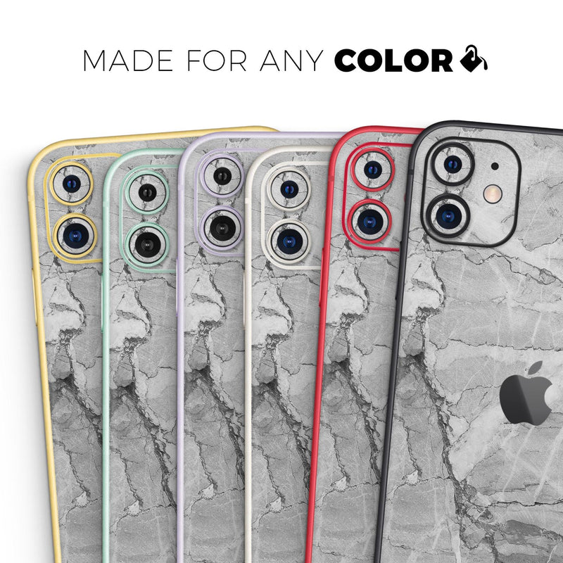 Gray Slate Marble // Skin-Kit compatible with the Apple iPhone 14, 13, 12, 12 Pro Max, 12 Mini, 11 Pro, SE, X/XS + (All iPhones Available)