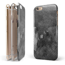Gray Watercolor Stripes iPhone 6/6s or 6/6s Plus 2-Piece Hybrid INK-Fuzed Case