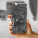 Gray Watercolor Stripes iPhone 6/6s or 6/6s Plus 2-Piece Hybrid INK-Fuzed Case