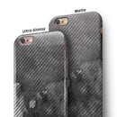 Gray Watercolor Stripes iPhone 6/6s or 6/6s Plus 2-Piece Hybrid INK-Fuzed Case