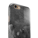 Gray Watercolor Stripes iPhone 6/6s or 6/6s Plus 2-Piece Hybrid INK-Fuzed Case