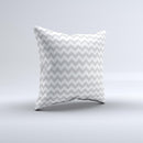 Gray & White Chevron Pattern Ink-Fuzed Decorative Throw Pillow