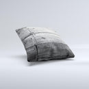 Gray Worn Wooden Planks Ink-Fuzed Decorative Throw Pillow
