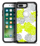 Gray and Lime Green Cartoon Roses - iPhone 7 Plus/8 Plus OtterBox Case & Skin Kits