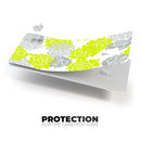 Gray and Lime Green Cartoon Roses - Premium Protective Decal Skin-Kit for the Apple Credit Card