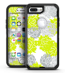 Gray and Lime Green Cartoon Roses - iPhone 7 Plus/8 Plus OtterBox Case & Skin Kits