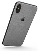 Gray and White Scratched Fabric - iPhone X Skin-Kit