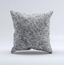 Grayscale Flower Petals ink-Fuzed Decorative Throw Pillow