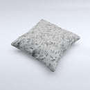 Grayscale Flower Petals ink-Fuzed Decorative Throw Pillow
