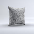 Grayscale Flower Petals ink-Fuzed Decorative Throw Pillow