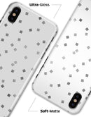 Grayscale Scattered Micro Blocks - iPhone X Clipit Case