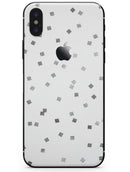 Grayscale Scattered Micro Blocks - iPhone X Skin-Kit