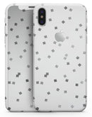 Grayscale Scattered Micro Blocks - iPhone X Skin-Kit